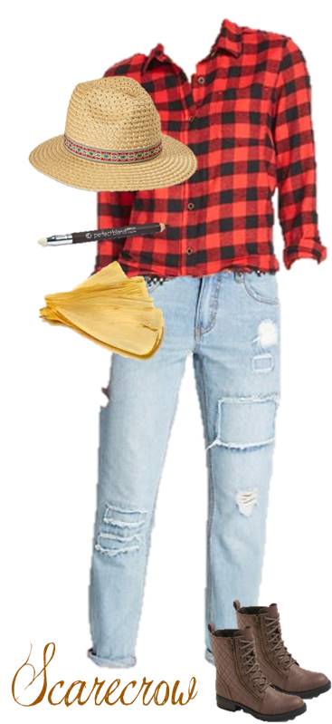 Quick Scarecrow Halloween Costume Anyone Can Make From Their Closet