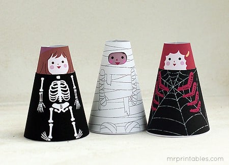 cone girls Halloween Crafts For Kids