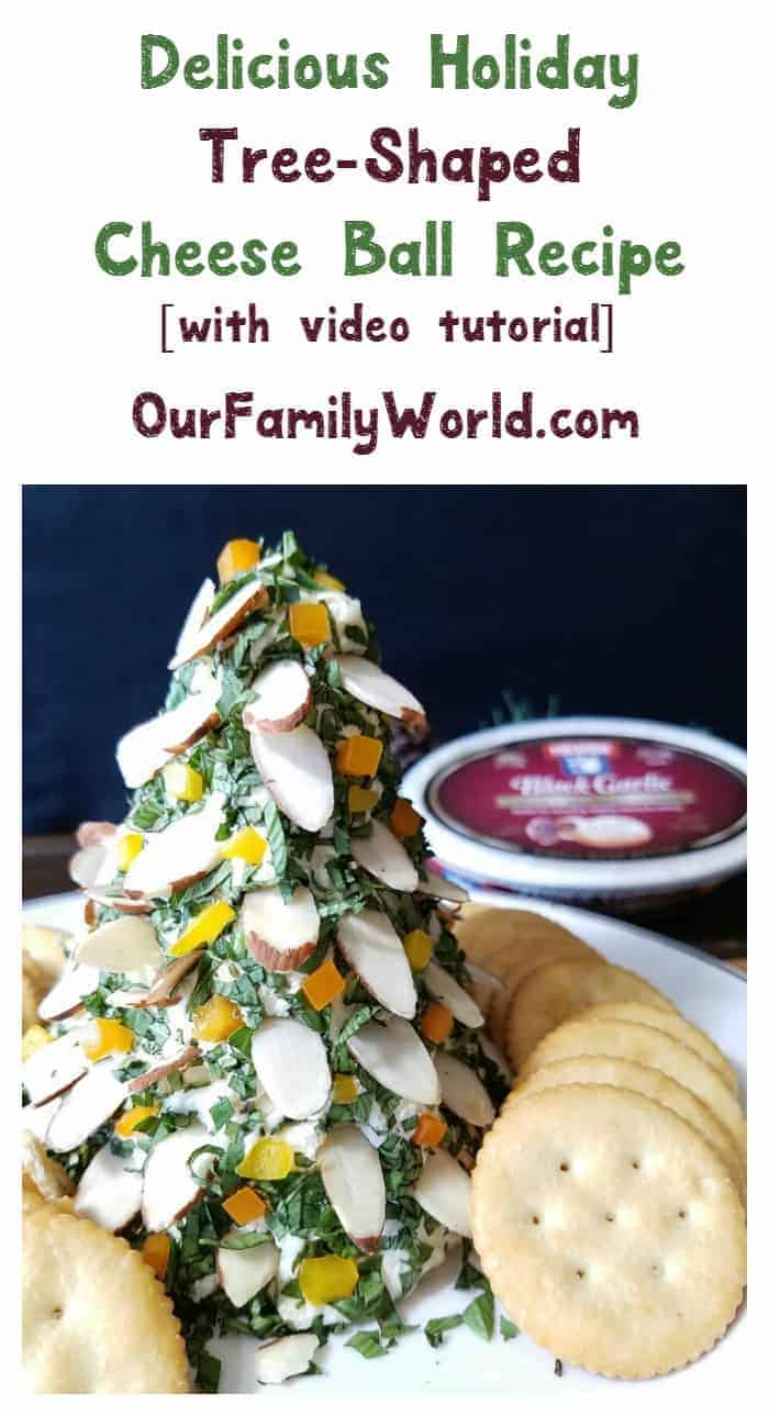 Delicious Holiday TreeShaped Cheese Ball Recipe (with video tutorial )