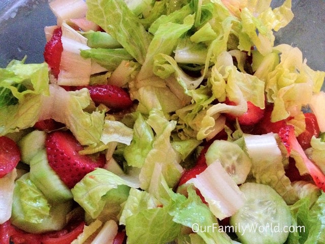 Mix Romaine and Strawberry Salad- OurFamilyWorld