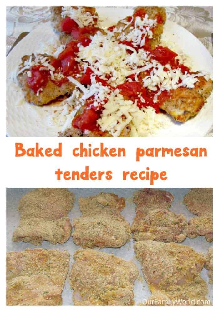 Baked chicken parmesan tenders recipe: an easy recipe to prepare with kids