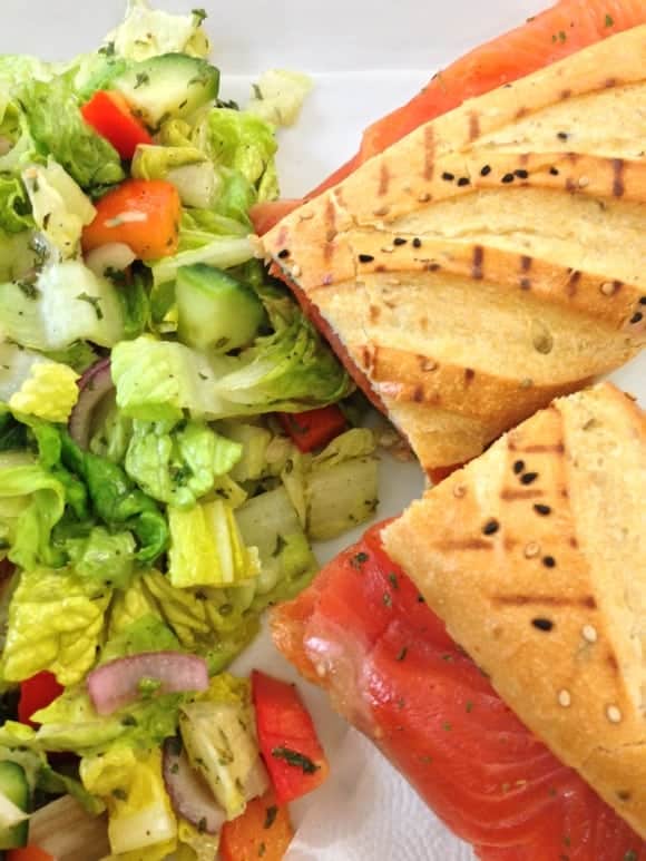 salmon-baguette-sandwich-salad-easy-lunch-recipe