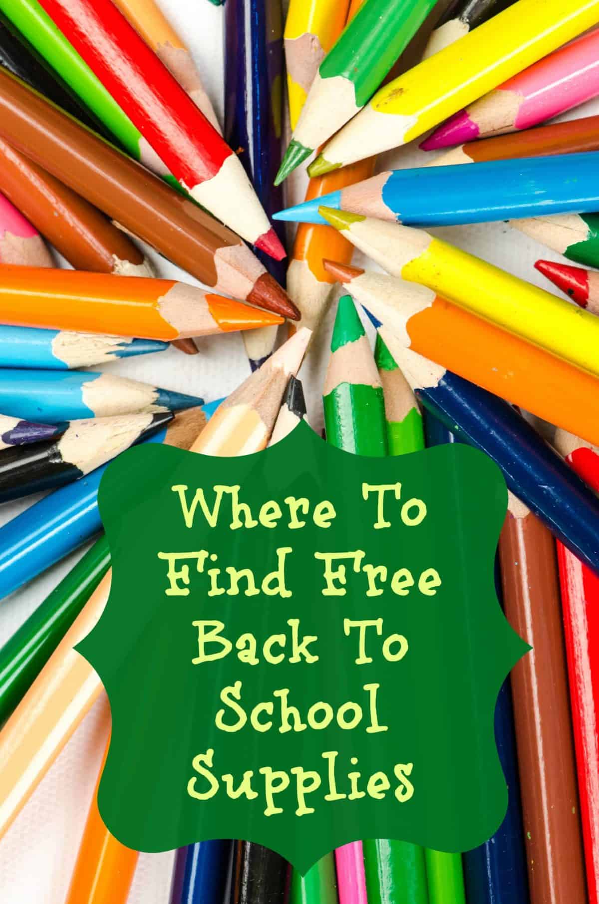 Where To Find Free Back To School Supplies