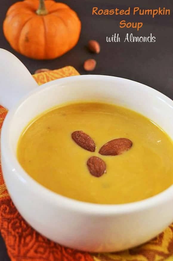 Healthy Soup Recipe: Roasted Pumpkin Soup with Almonds