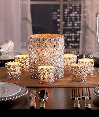 Gold candles new years decor