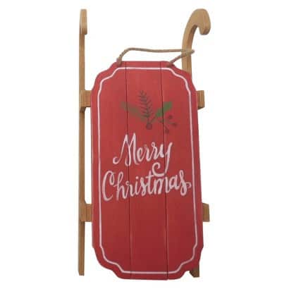 Vintage Merry Christmas Wooden Sled : One of the 9 Must Have Vintage Christmas Decorations