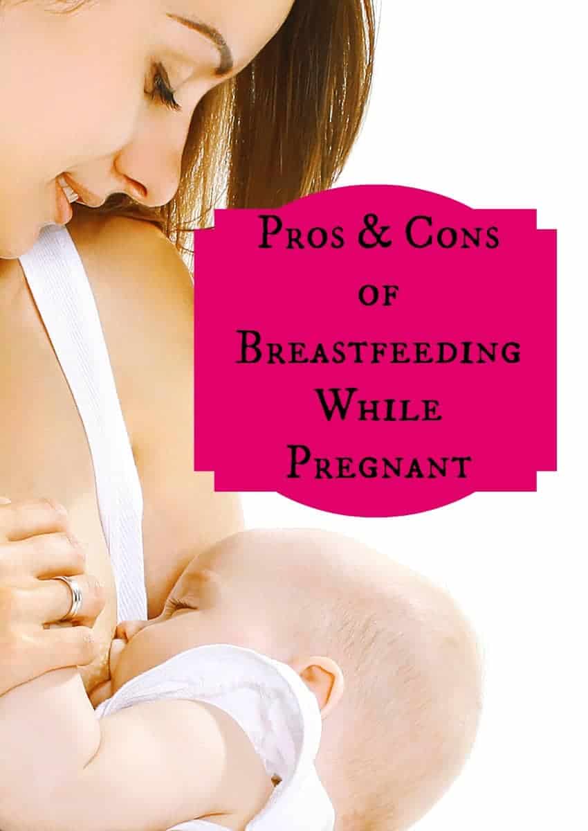 Wondering about the pros and cons to breastfeeding while pregnant? We have you covered! Check out both sides, then make the best decision for you. 