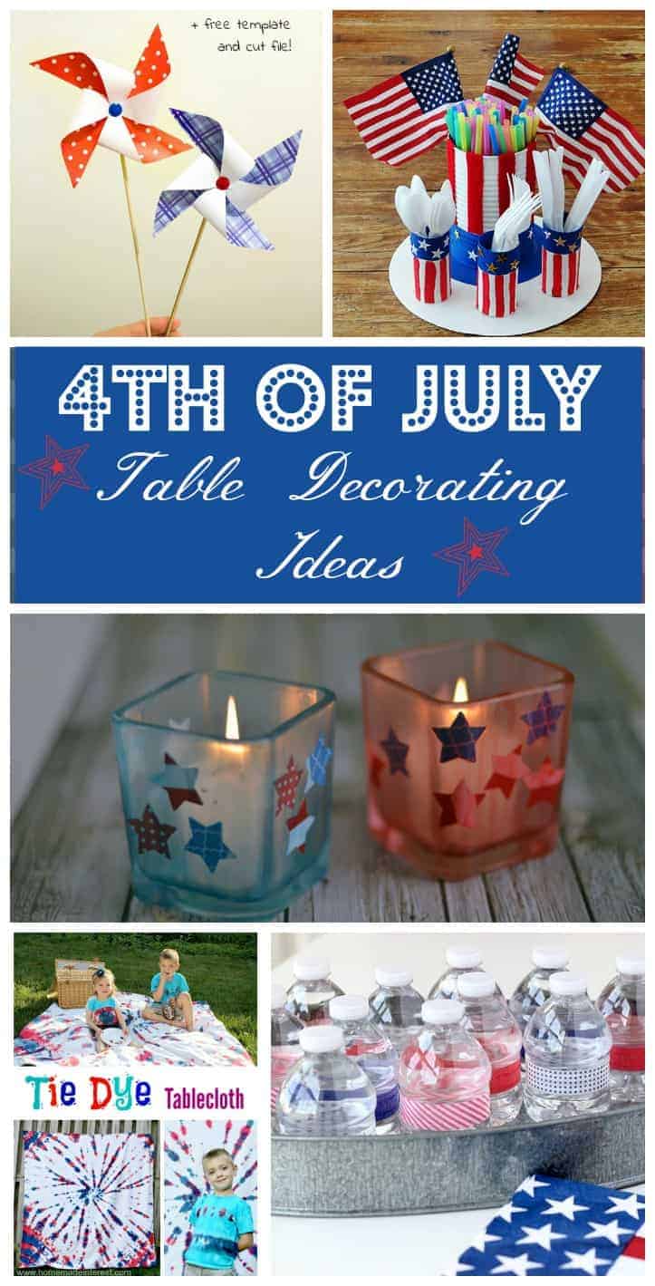 Give your buffet a patriotic makeover with these easy 4th of July table decorating ideas! Make your own DIY decorations or buy pieces and put them together!