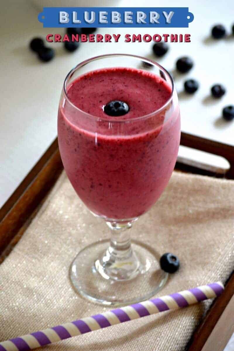 Need a tasty way to use up those extra blueberries you picked? Try this yummy blueberry smoothie recipes with a cranberry kick! It packs a healthy punch!