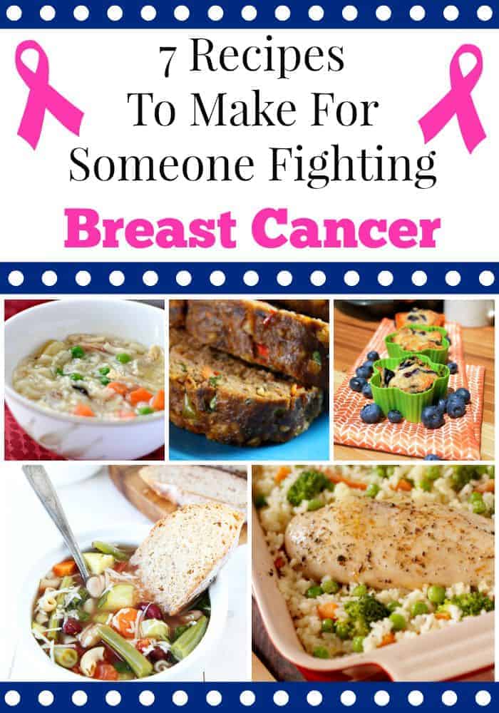 In honor of Breast Cancer month, I have rounded up some healthy recipes that are good choices to take to a friend or loved one who is battling cancer. Please keep in mind the dietary restrictions of the person who you are bringing the meal to.