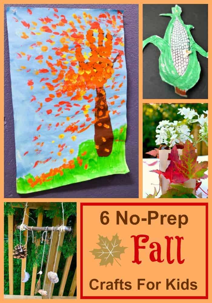 Crafts with kids are a blast, but there is not always time for detailed prep work. Check out these six fall crafts for kids that are ready in minutes.