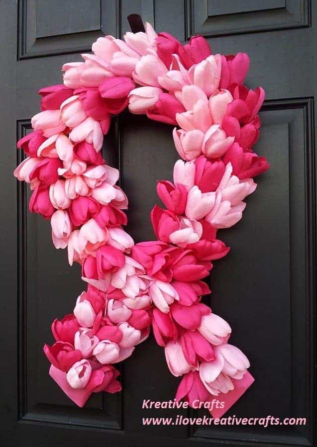 Breast cancer wreath