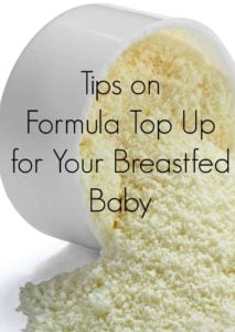 Do you formula top up your breastfed baby? If so, you may have a lot of questions running through your head! If you are topping up your breastfed baby, here are some suggestions that might help.