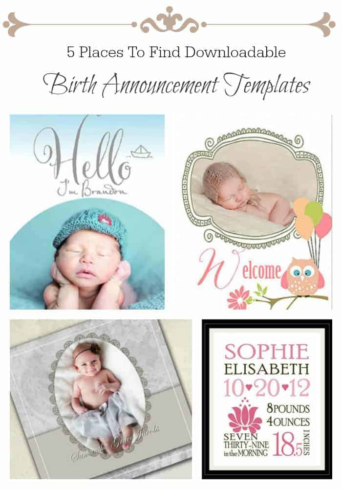 Find adorable downloadable birth announcement templates and announce the joy of your new baby in style! We've rounded up the best places to find them!