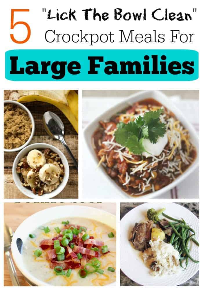 Family dinners can sometimes be complicated, but they don't have to be hard. Check out our crockpot meals for large families that are perfect for a crowd.