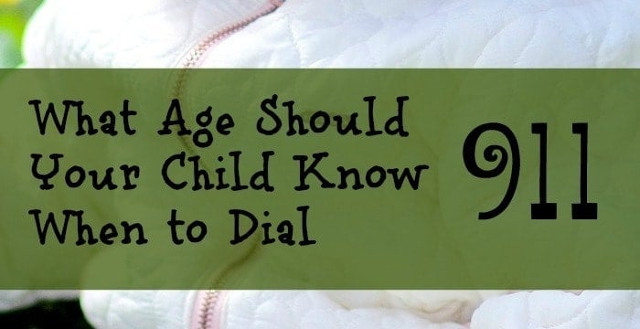 What age should your child know when to dial 911? It is a thought most parents have and hope to never have to use. Check out our thoughts here.