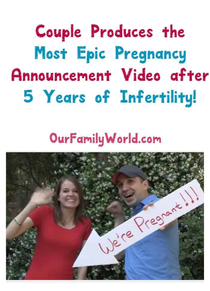 After five years of trying to get pregnant, a couple announced their big news with the most epic pregnancy announcement video ever. Check it out!