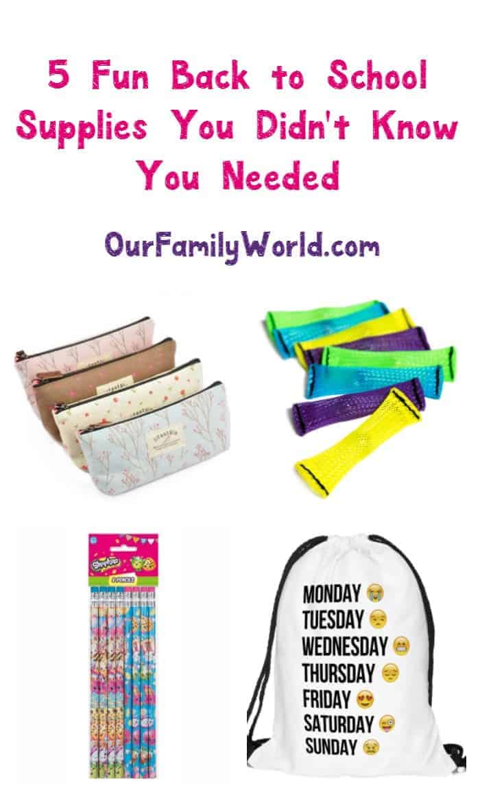  Even if you already started your back to school supplies shopping, you’ll want to make room on your list for these 5 awesome extras! Your child will love them!