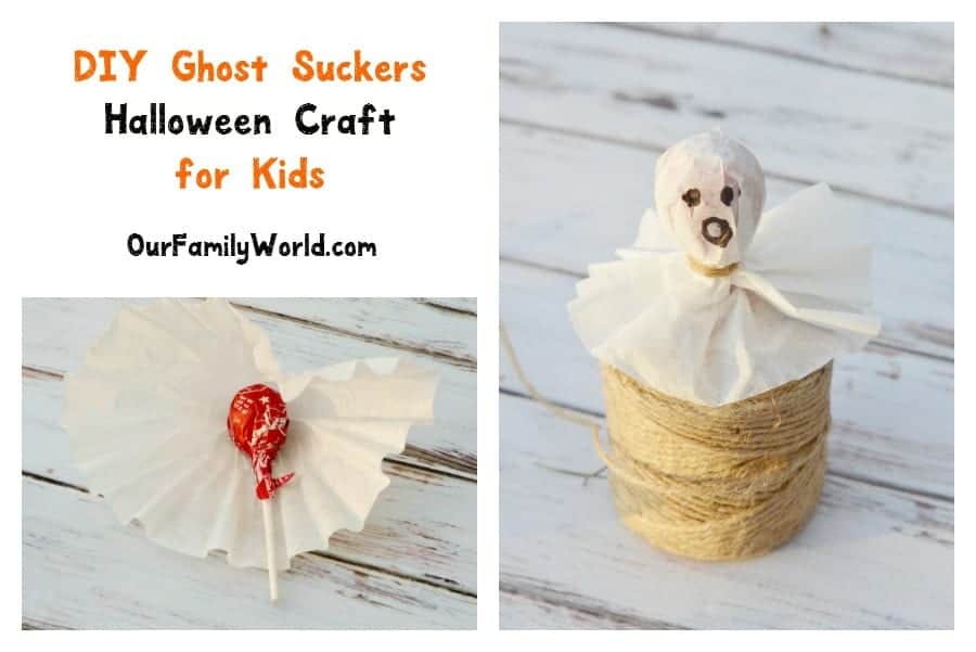 Looking for super easy Halloween crafts for kids? You can't get much simpler than our DIY ghost suckers! Check them out!