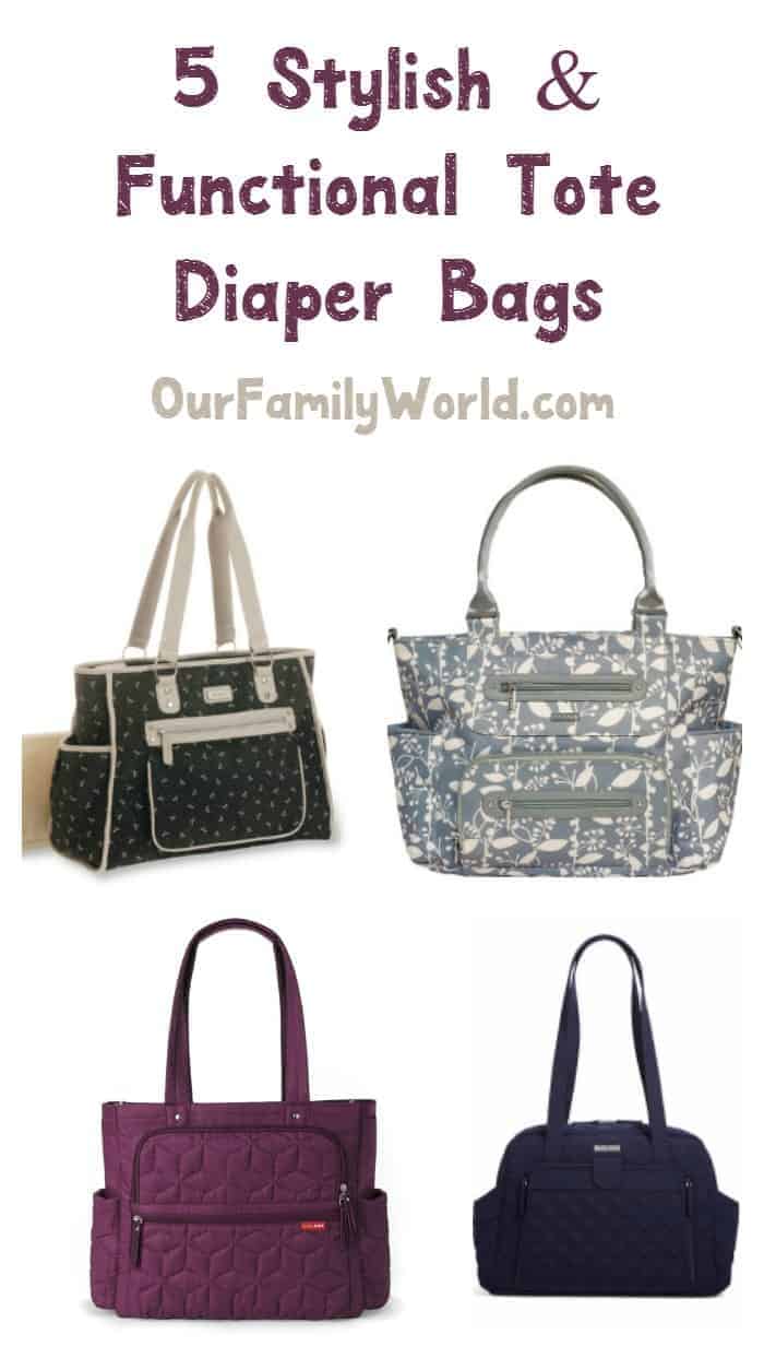 These 5 tote diaper bags prove that you can be stylish while carrying around all your baby’s gear! Check them out! 