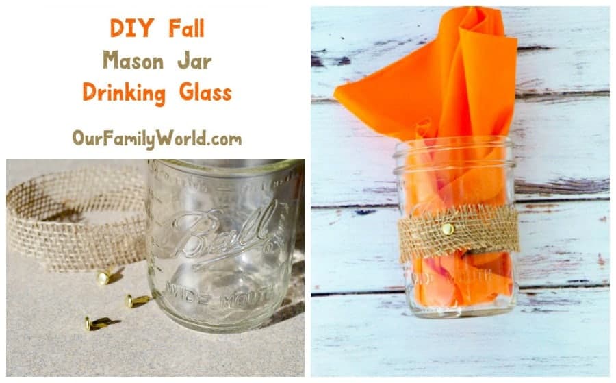 Give your autumn parties a touch of class with our super easy DIY fall mason jar drinking glass craft! You're going to love this tutorial!