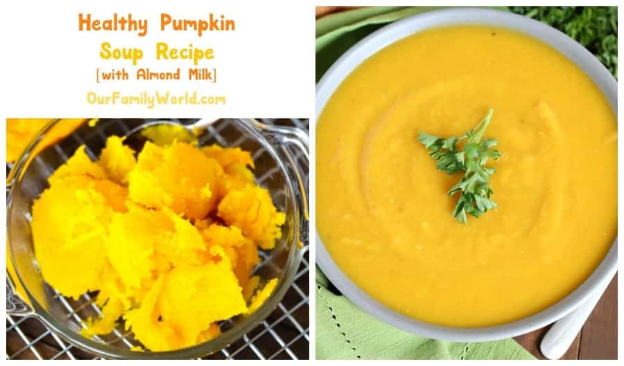 Get ready for a rich and creamy pumpkin soup recipe that's also easy on your diet! This yummy soup is made with almond milk! Check it out!