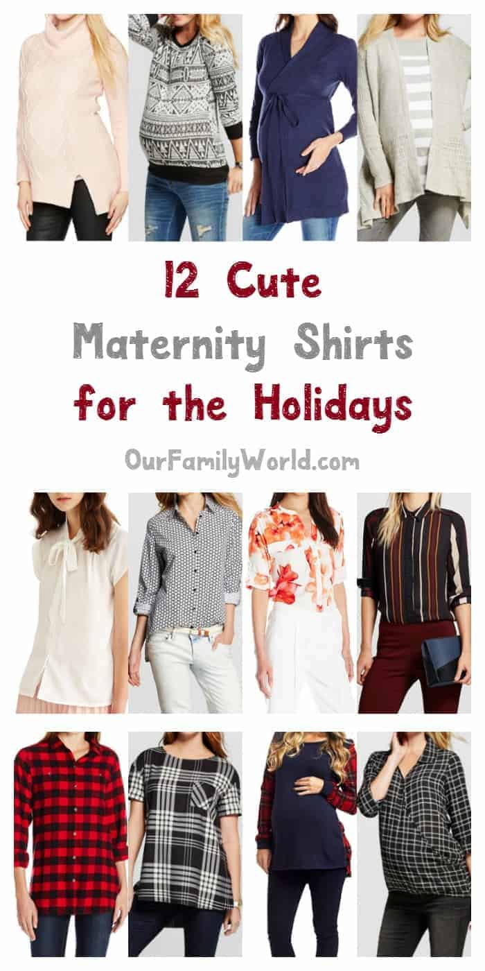 Tis the season to be jolly – and fashionable! Show off your holiday spirit with these fabulous Christmas maternity shirts! 