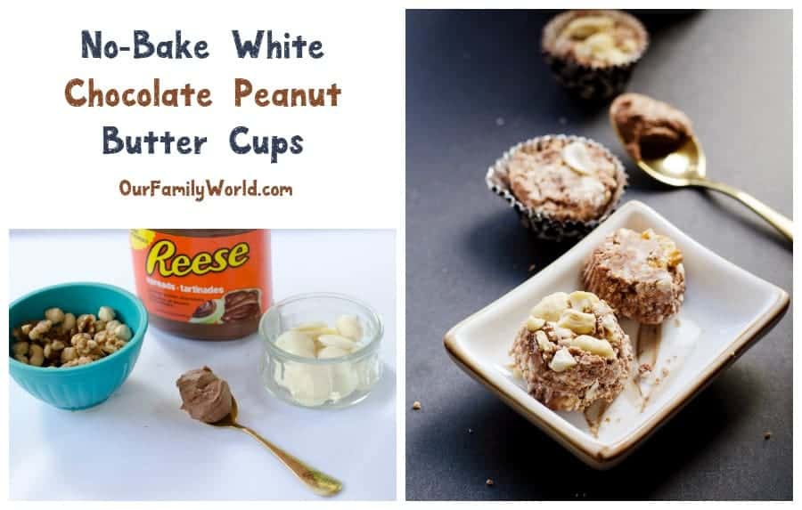 Get ready to say YUM! These REESE Spreads No-Bake White Chocolate Peanut Butter Cups look and taste decadent, but they're incredibly easy to make! Get the recipe!