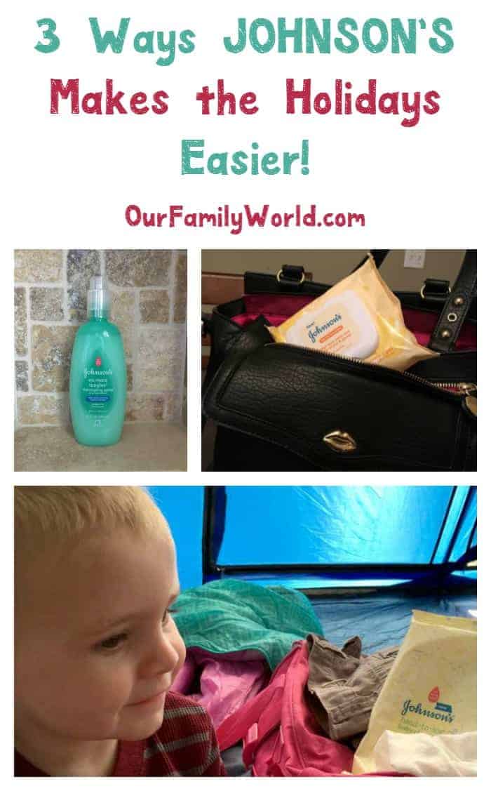 Planning on traveling with the kids this season? Check out three ways JOHNSON’S® baby products make the holidays easier for my family!