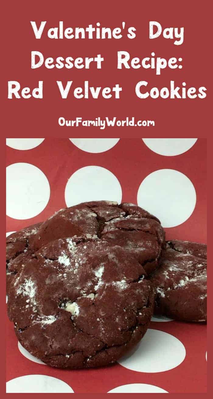 Looking for an easy Valentine's Day dessert idea? These red velvet cookies will be a huge hit with both the kids and adults!