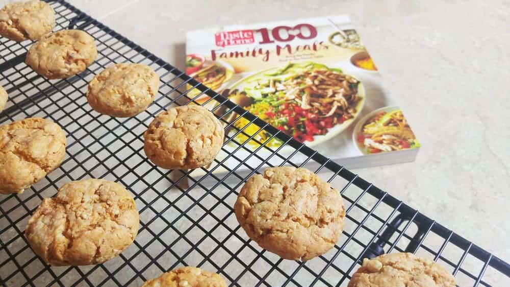 Taste of Home 100 Family Meals Cookbook review: Pecan Butterscotch cookie recipe