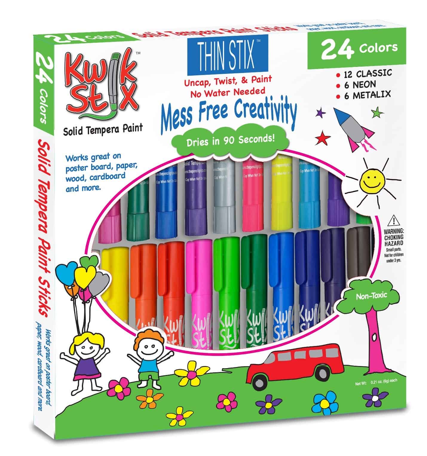 Keep kids creative without making a mess thanks to Thin Stix from Kwik Stix! Check out 5 fun art projects to make with them!