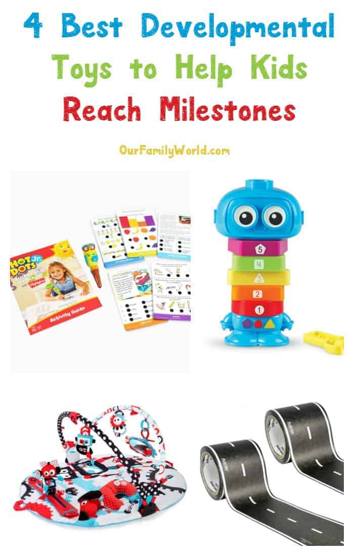 Help your little one reach those milestone with these four fabulous developmental toys for kids of all ages! Check them out! 