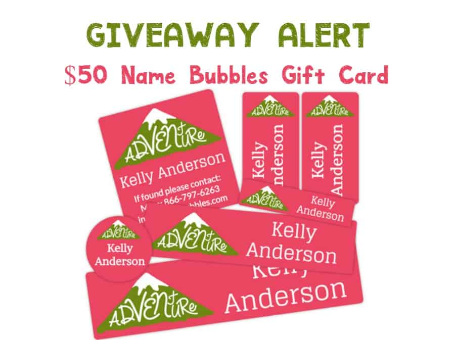 Keep track of all your kids' stuff this summer with Name Bubbles! Enter for a chance to win a $50 gift card!