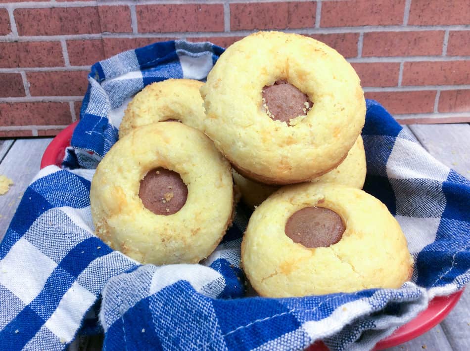Need a fast, easy and delicious after school snack for the kiddos? Try our cheddar cornbread dogs recipe! It's the carnival food your kids love without all the extra fat and calories!