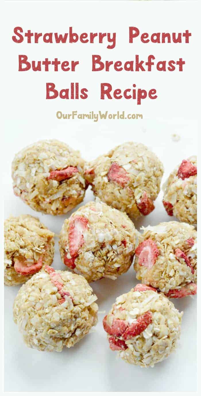 Whether you're pressed for time in the morning or just don't like traditional breakfast foods, we have you covered! Start the day right with these delicious strawberry peanut butter breakfast balls! 
