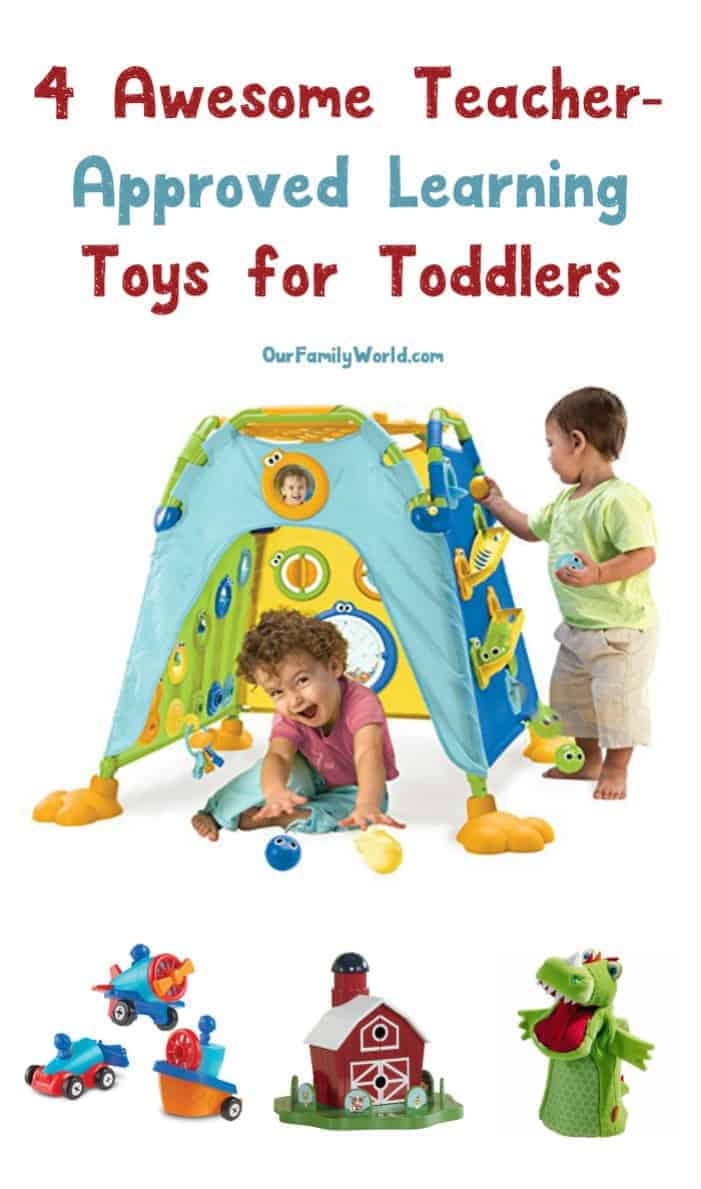 Looking for fun new learning toys for toddlers? These four are teacher-approved, so you know they have to be awesome! Check them out! 