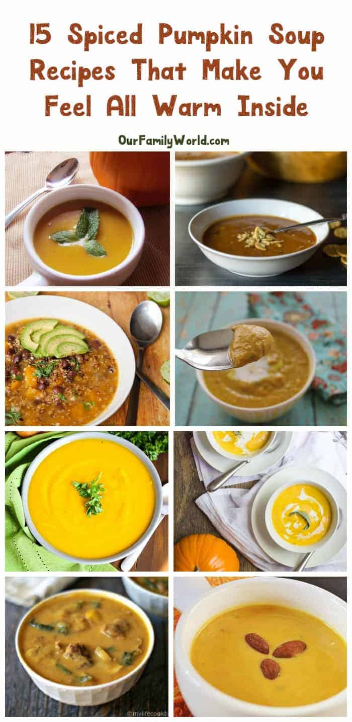 Chase away the chill on a cold fall night with these 15 amazingly delicious spiced pumpkin soup recipes that will make you feel all warm inside! 