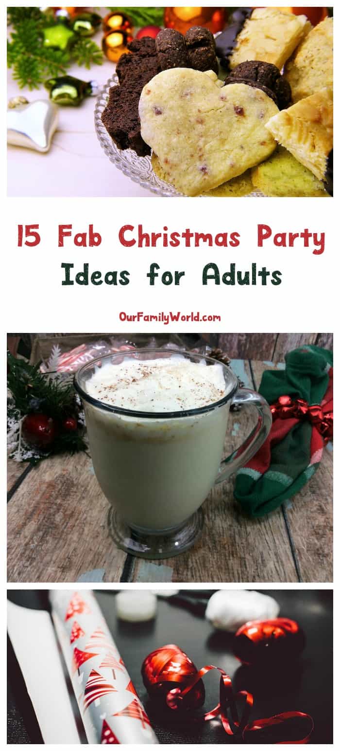 Take your annual family gathering to whole new levels of fun with these 15 fabulous Christmas party ideas for adults! Perfect for office parties, too! Check them out!