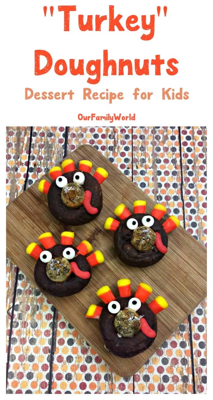 How cute are these Turkey Doughnuts sweet treats? Aren’t they the perfect Thanksgiving dessert recipe? Check them out!