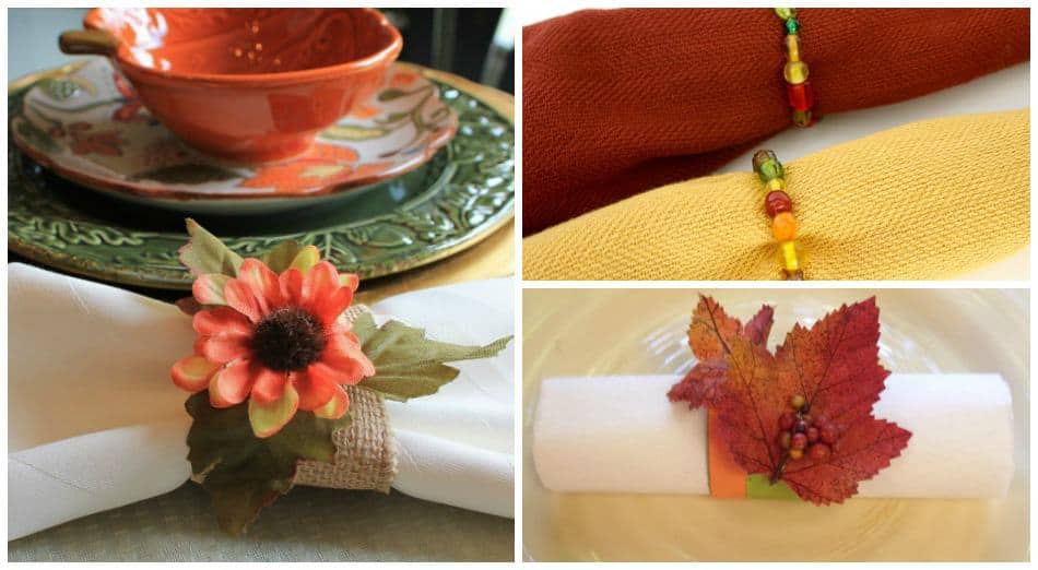 Add a decorative touch to your fall table with these clever DIY napkin ring ideas that are perfect for Halloween and Thanksgiving! 