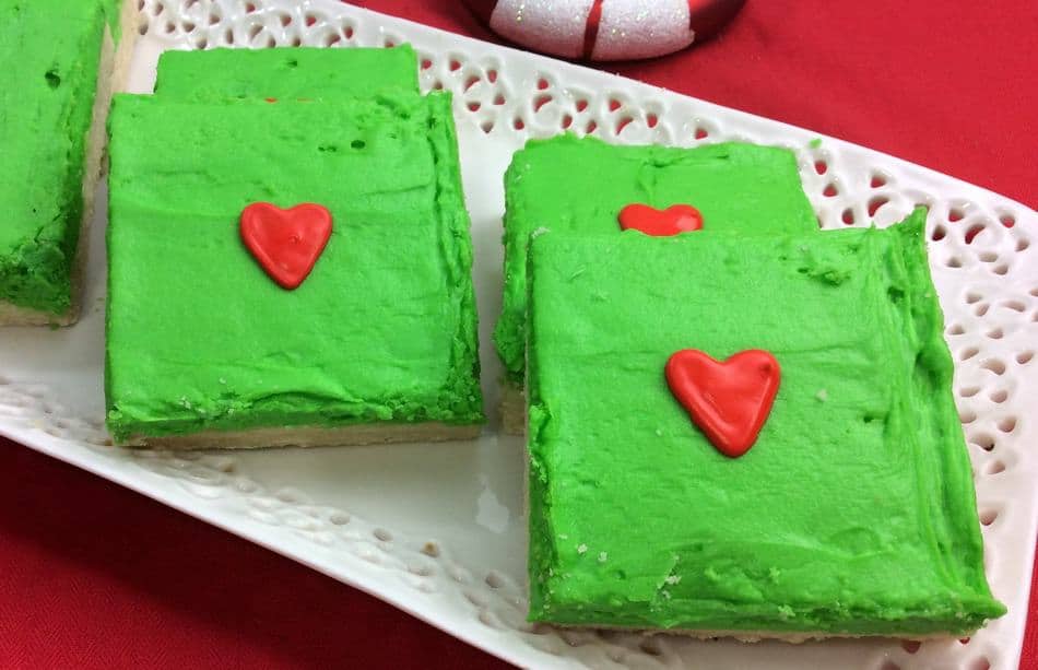 Your heart will grow two sizes for sure when you bite into these yummy Grinch cookies! Trust me, your own little Whos are going to love this fun Christmas dessert recipe! 