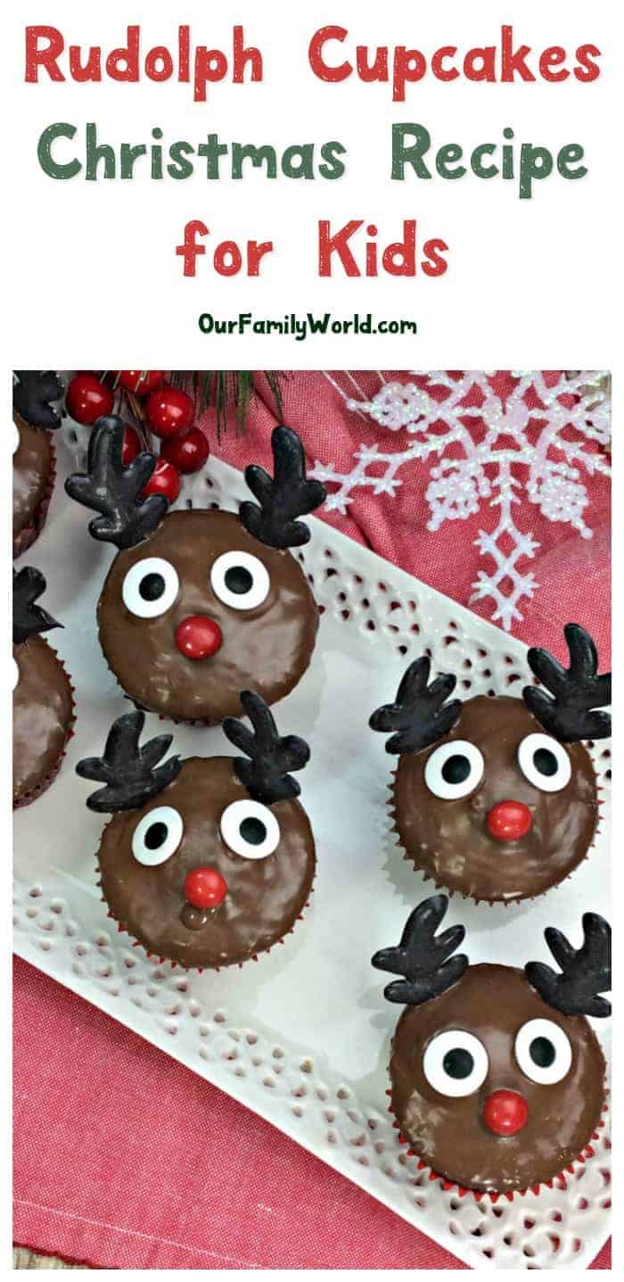No one will laugh and call you names when you pull out these darling Rudolph Cupcakes at your holiday party! Check them out and grab the recipe!
