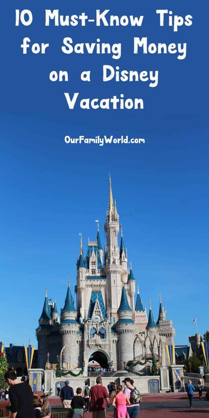 Saving money on a Disney vacation doesn’t have to be hard or mean missing out on the fun! Check out these 10 simple tips that can save you a boatload of cash! 