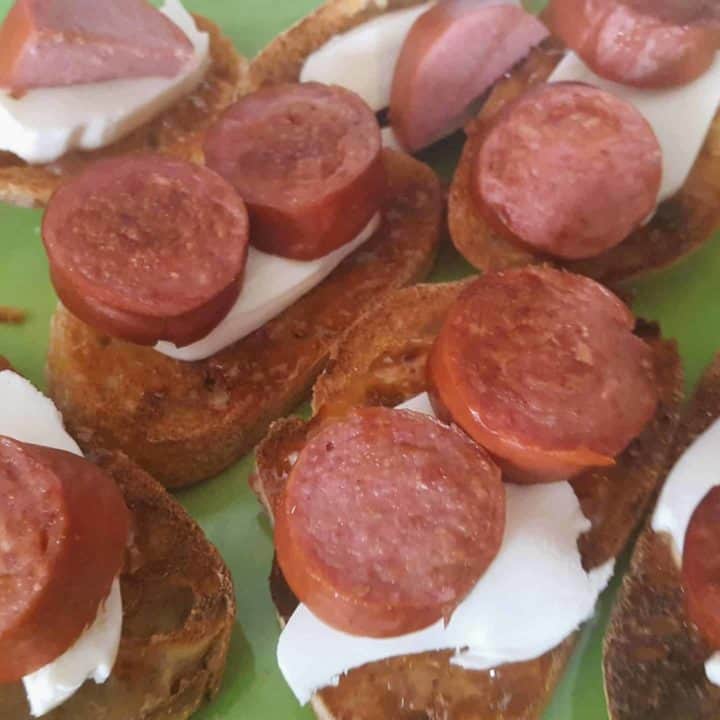 Kielbasa Sliders with Strawberry Jalapeno Jam