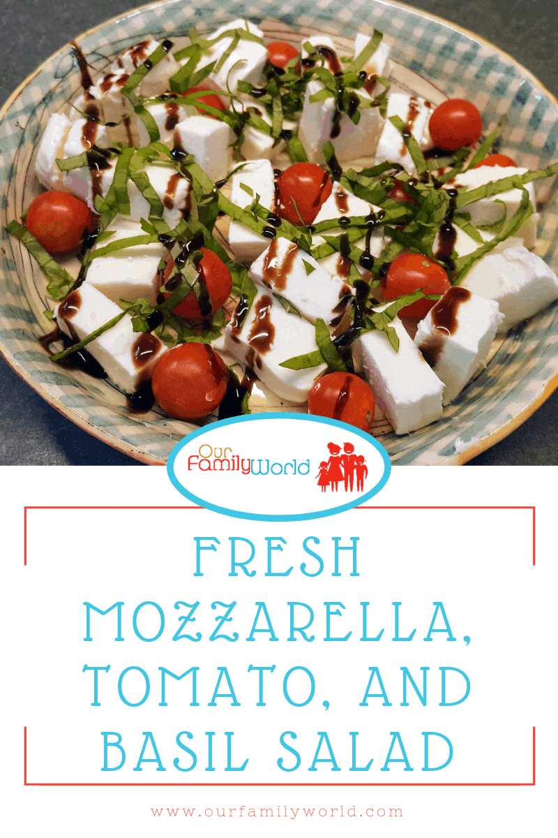 Fresh mozzarella, tomato, and basil salad