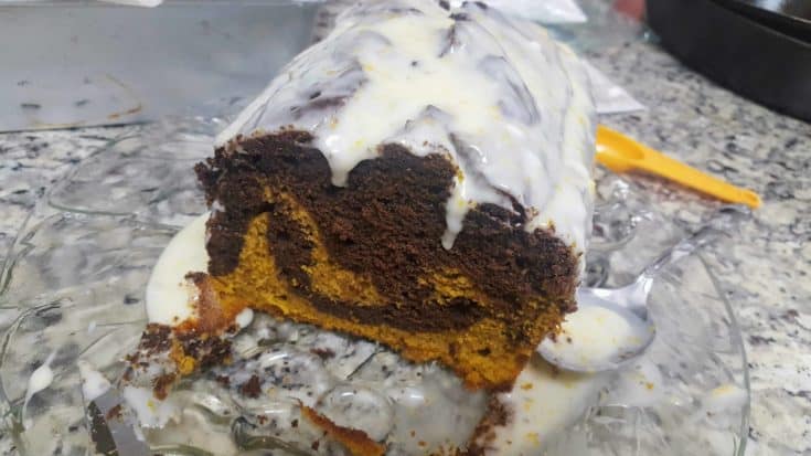 Pumpkin Chocolate Swirl Cake With Orange Zest Icing