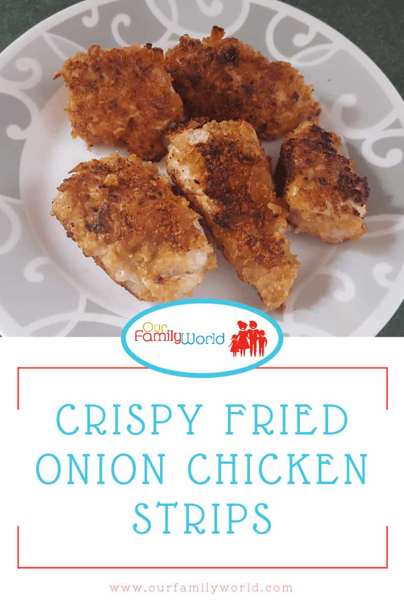 Crispy Fried Onion Chicken Strips