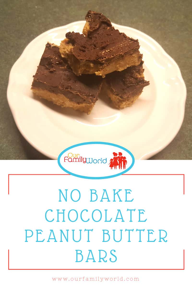 No bake chocolate peanut butter bars